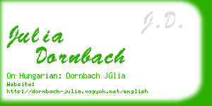 julia dornbach business card